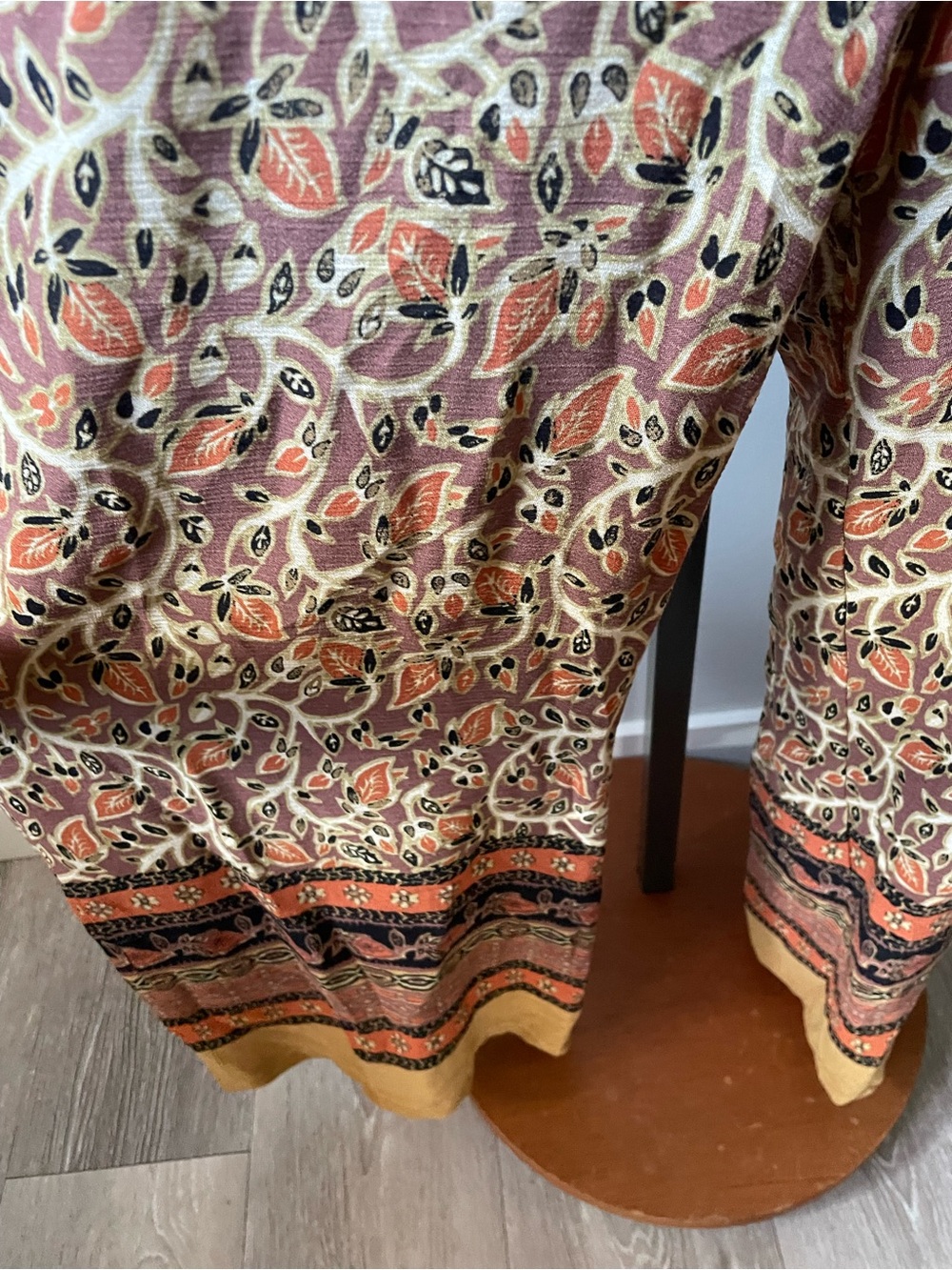 90s Vintage Boho Wide Leg One Piece Jumpsuit Earthy Hippie Tie Strap Festival - Picture 7 of 8